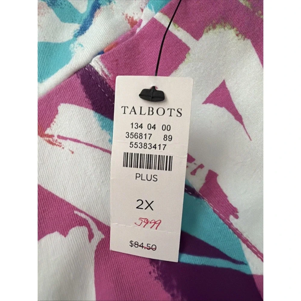 T BY TALBOTS COZY CRUSH BRUSHED Multicolor FLORAL EVERYDAY STRETCH SKORT 2X NWT